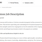 Trustees Job Description
